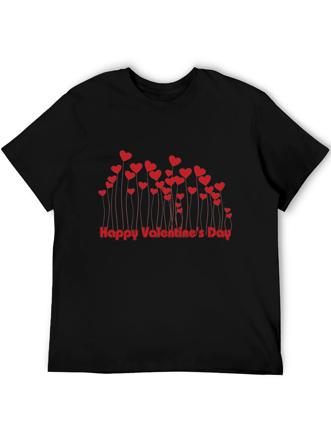Valentines Day Heart Tee - Black