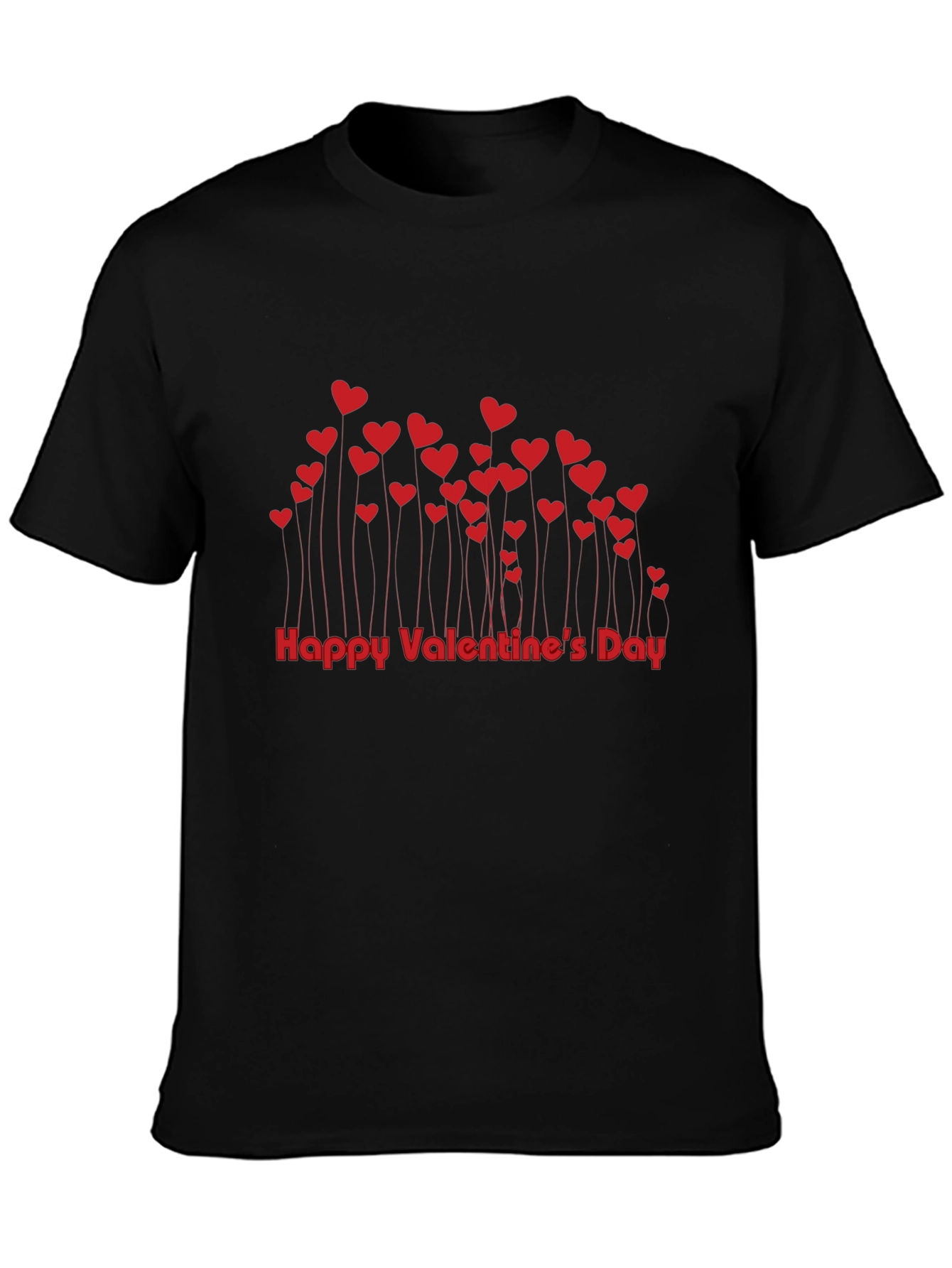 Valentines Day Heart Tee - Black