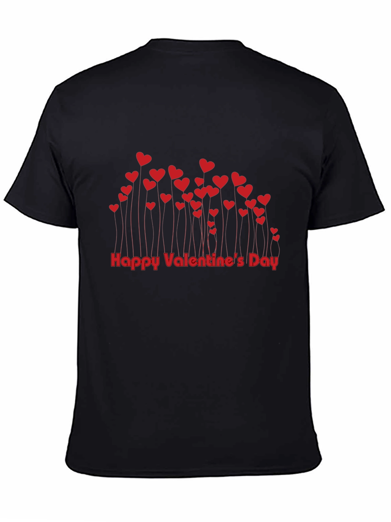 Valentines Day Heart Tee - Black