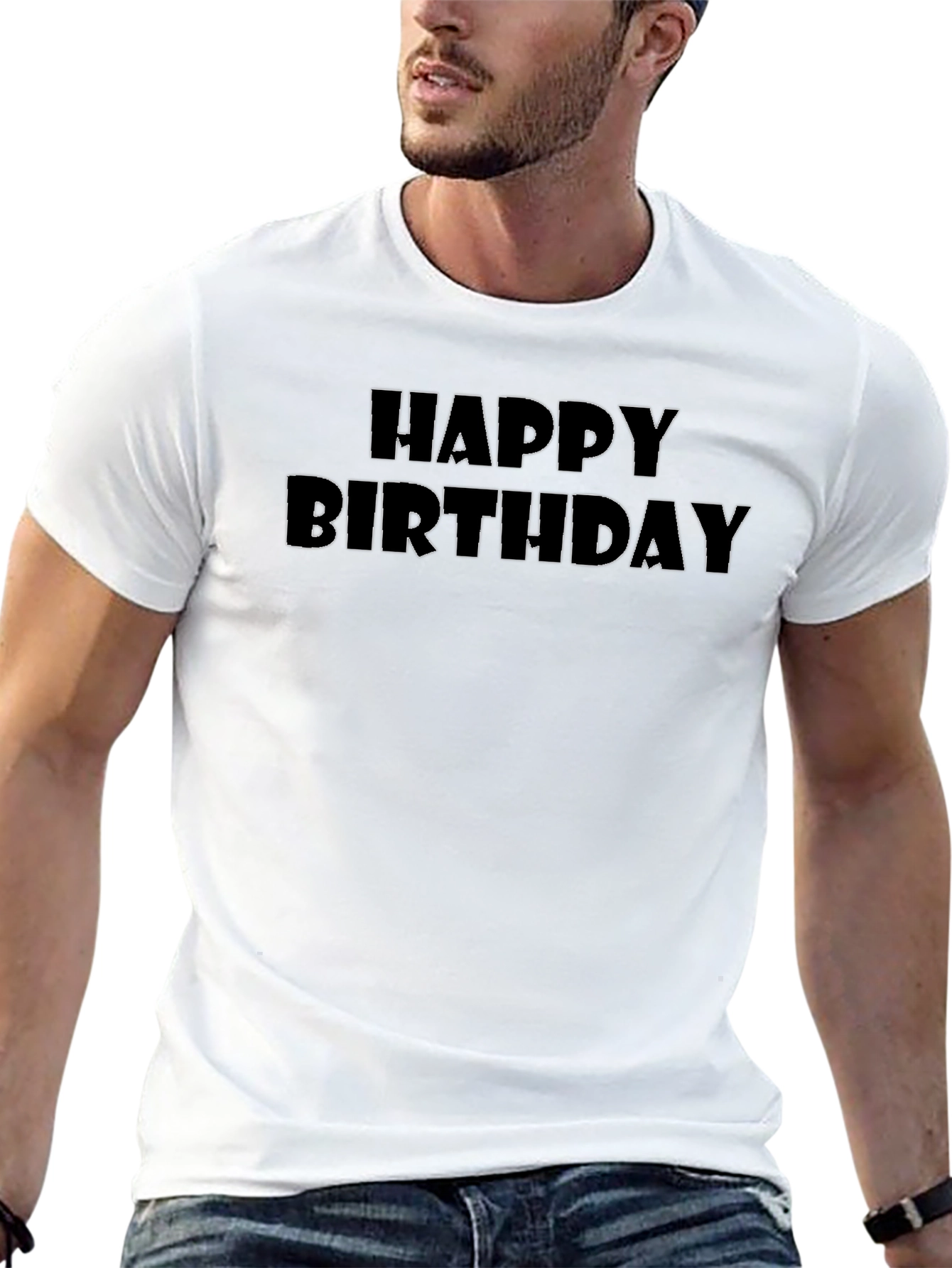 Happy Birthday Black Graphic Tee