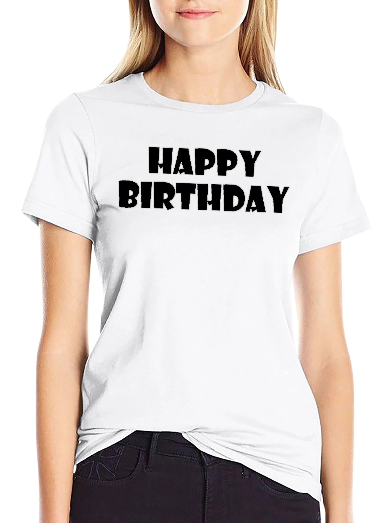 Happy Birthday Black Graphic Tee