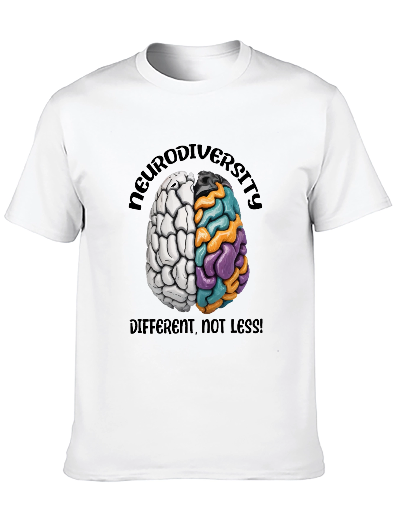 Neurodiversity Brain Graphic T-Shirt