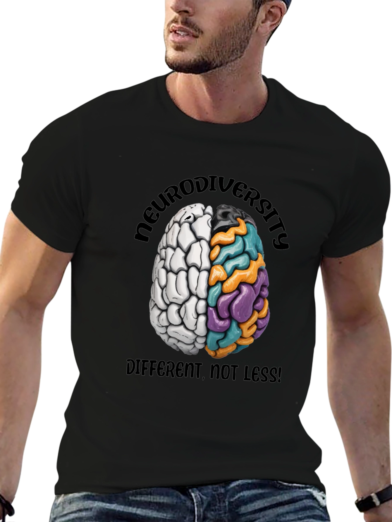 Neurodiversity Brain Graphic T-Shirt