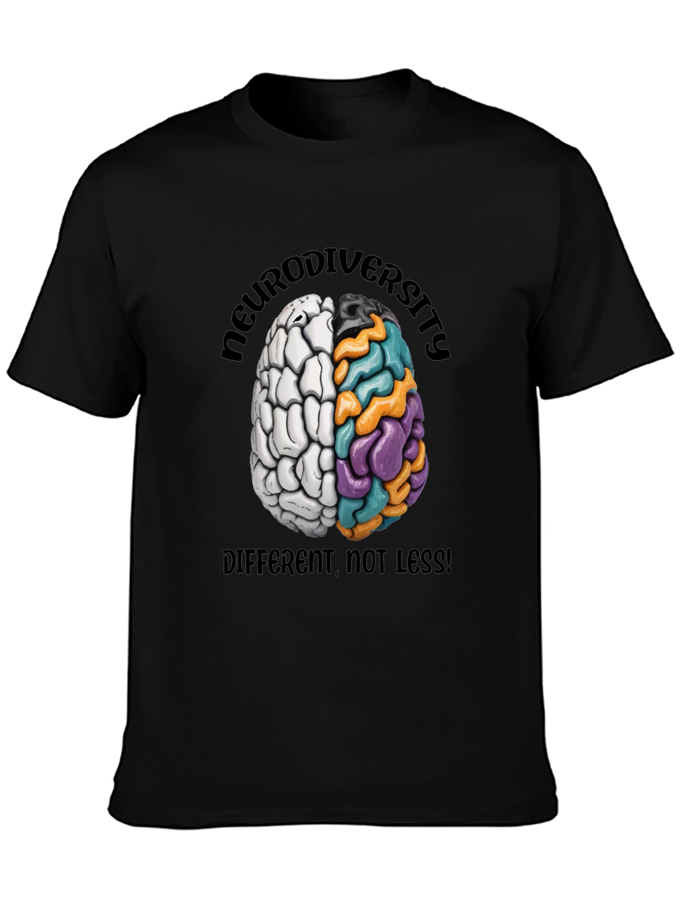 Neurodiversity Brain Graphic T-Shirt