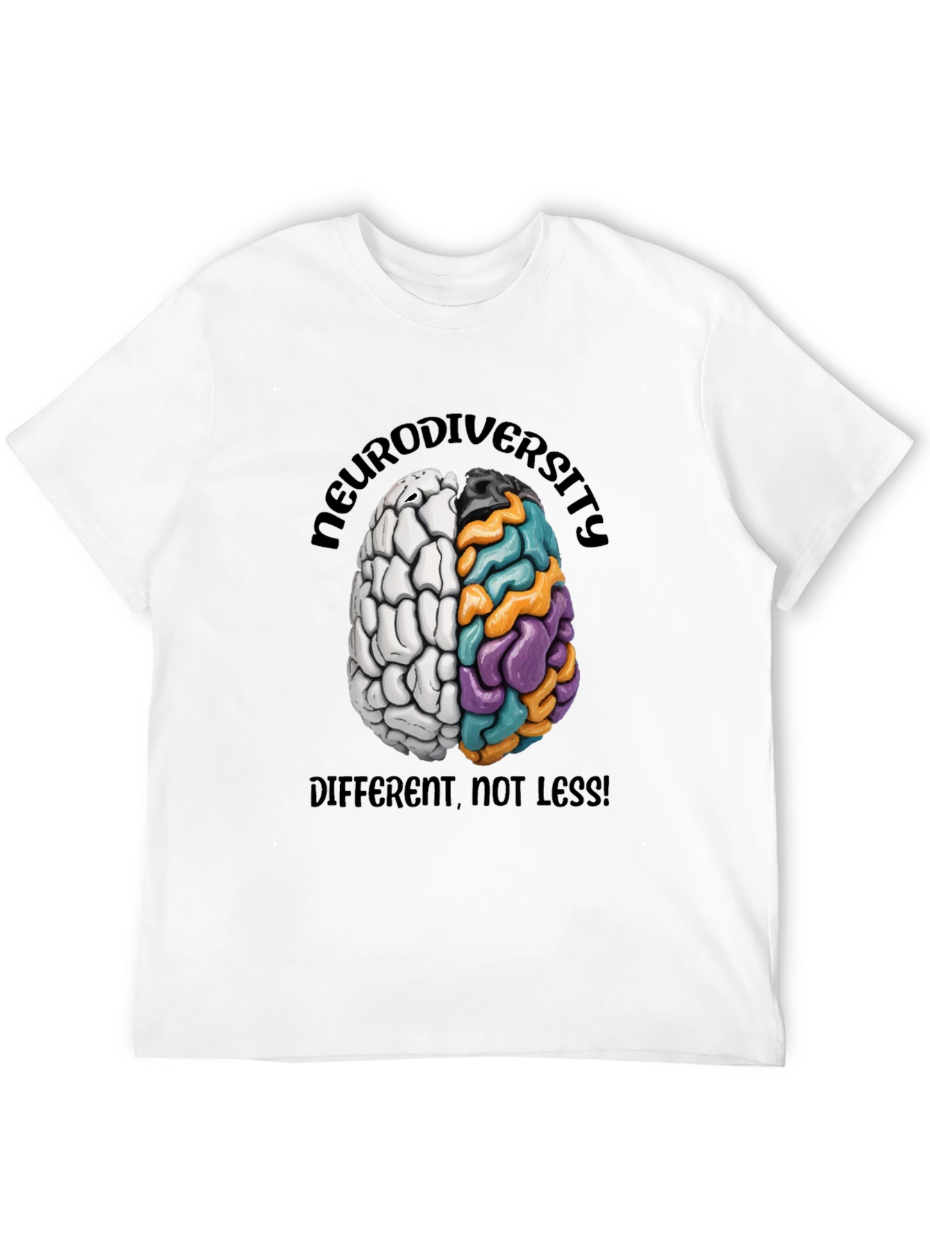 Neurodiversity Brain Graphic T-Shirt
