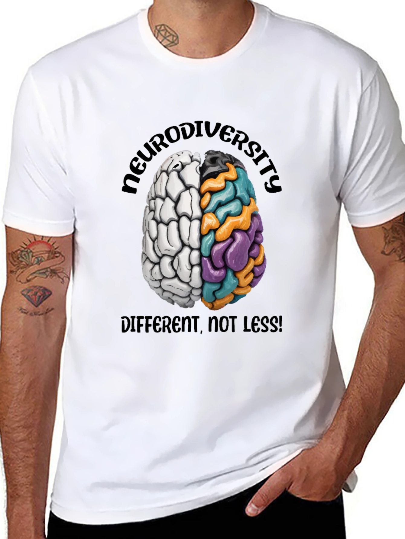 Neurodiversity Brain Graphic T-Shirt