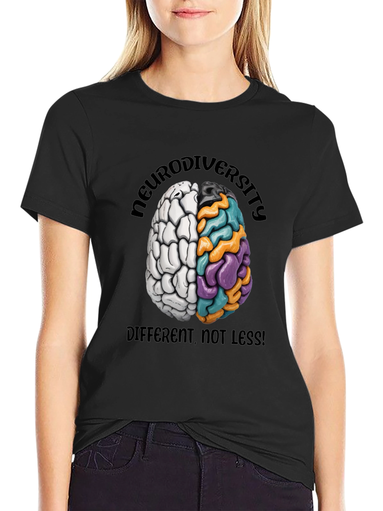 Neurodiversity Brain Graphic T-Shirt
