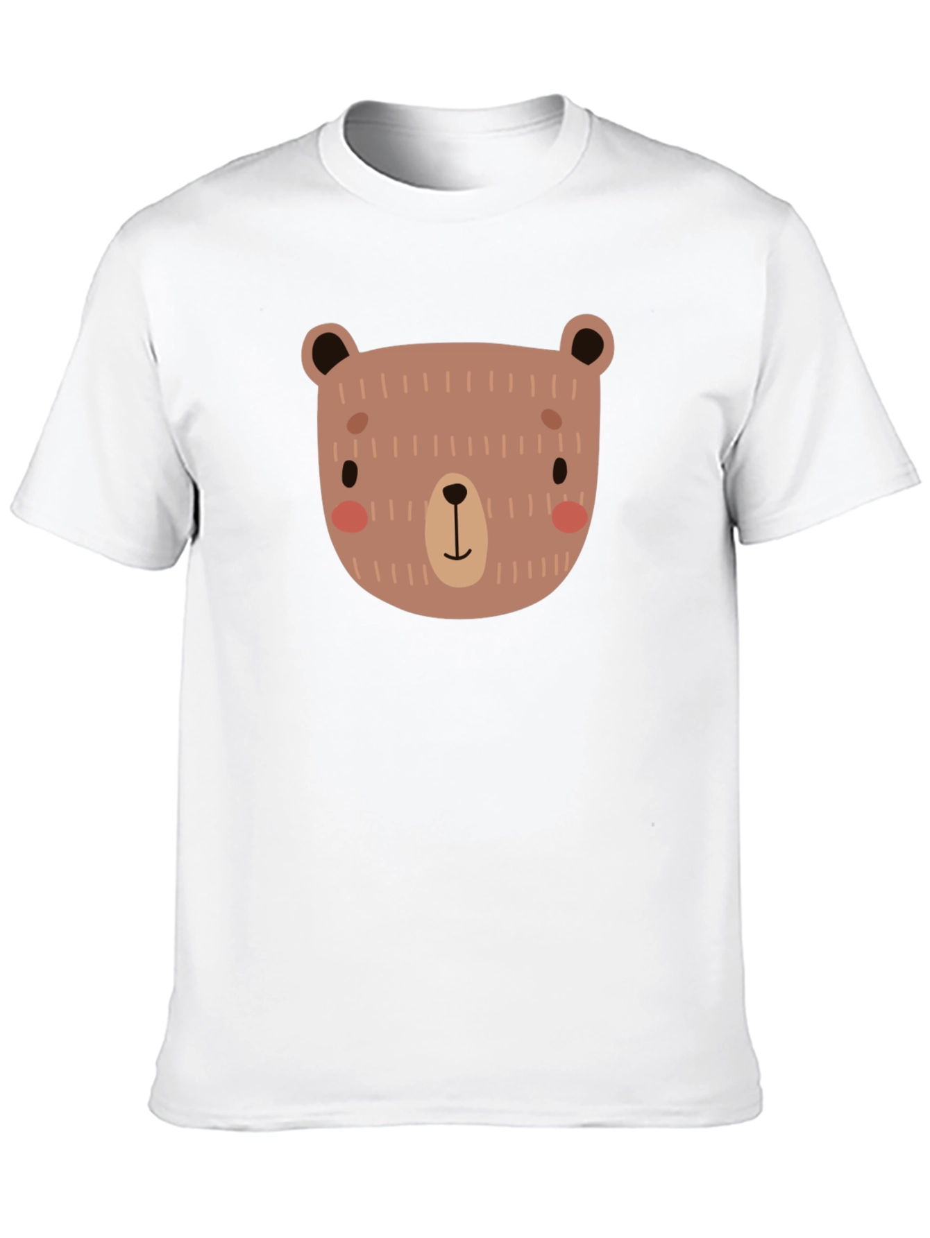 Cute Bear Graphic Black T-Shirt