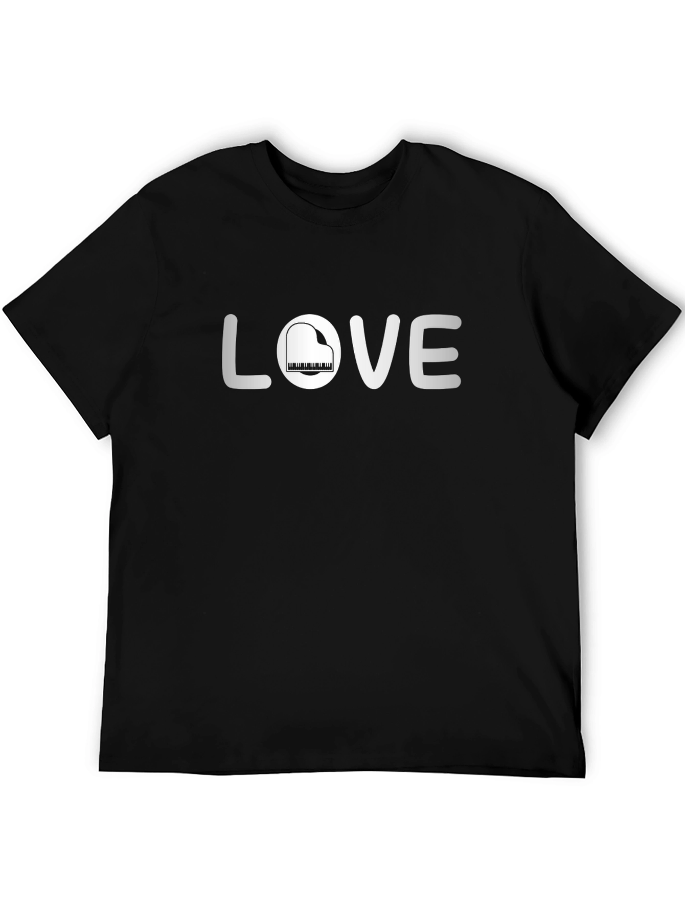 Piano LOVE Black T-Shirt