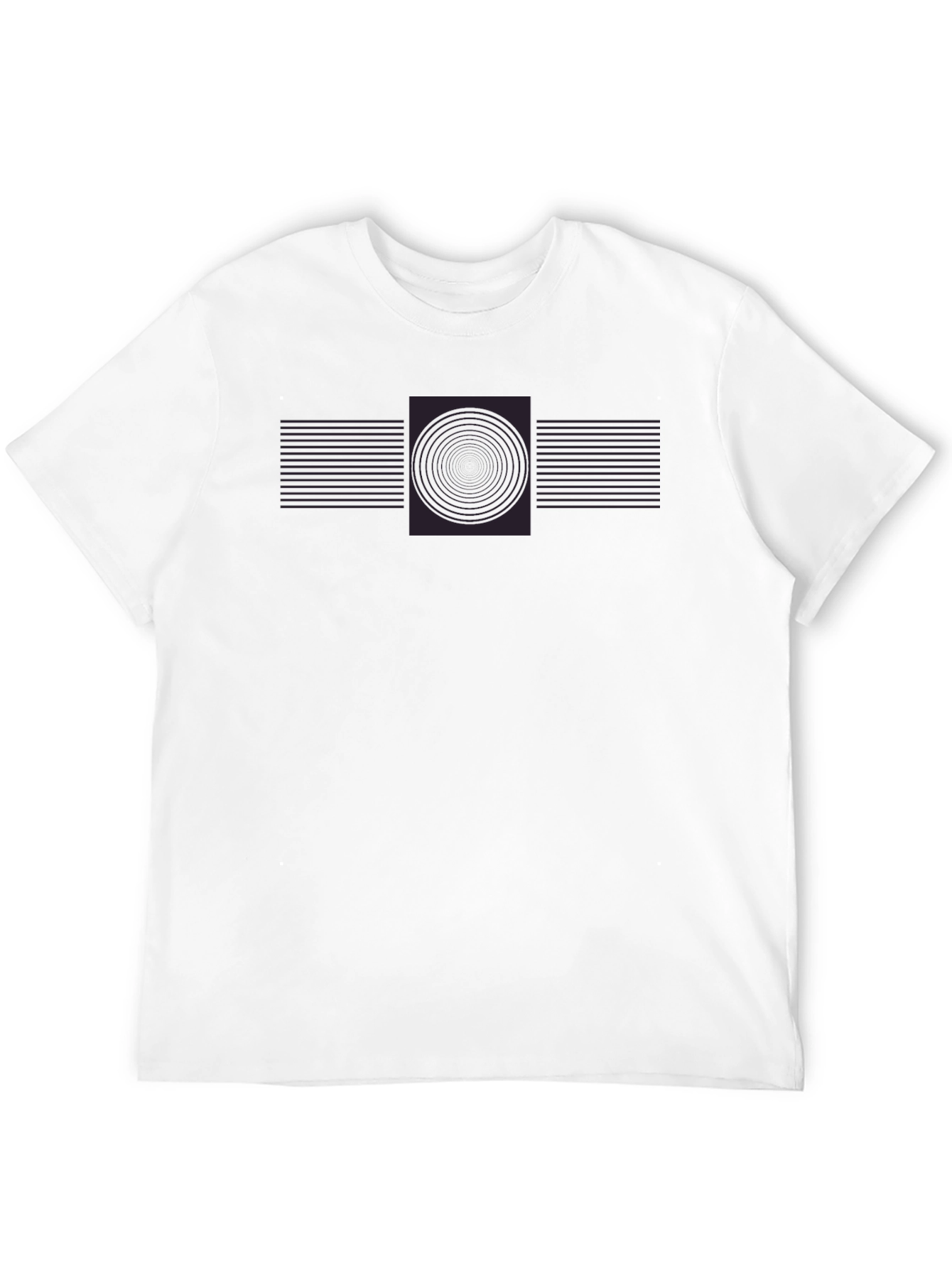Geometric Circle Graphic Tee - Modern Style