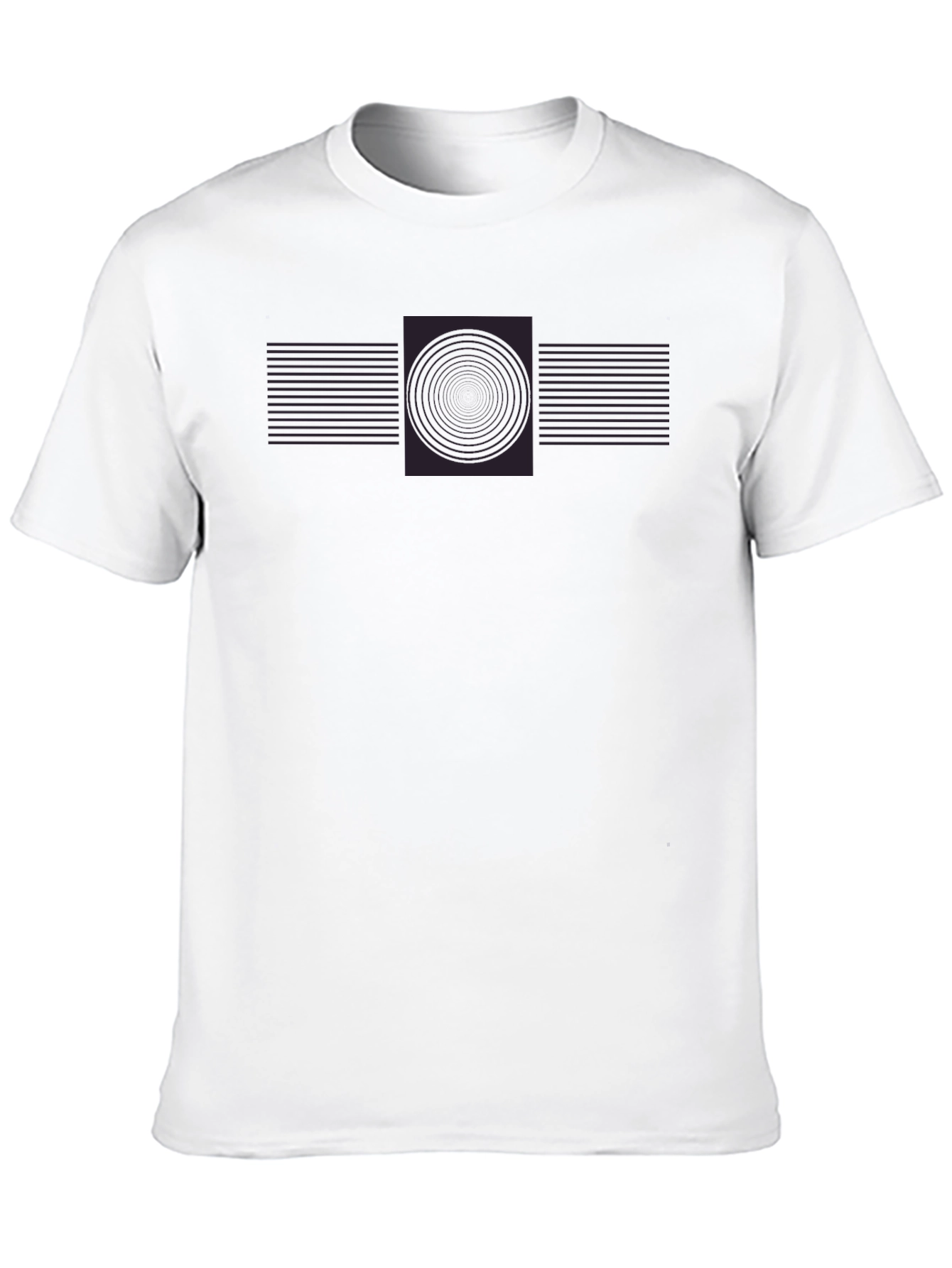 Geometric Circle Graphic Tee - Modern Style