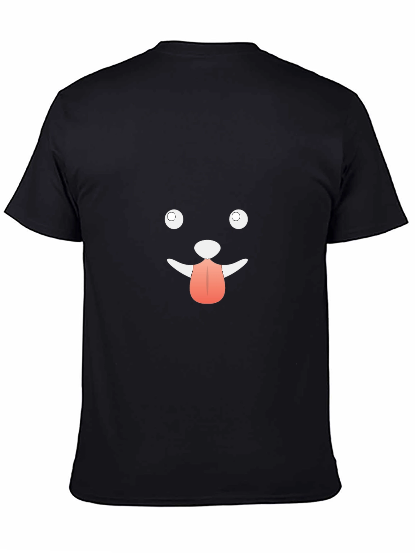 Funny Dog Face Graphic Black T-Shirt