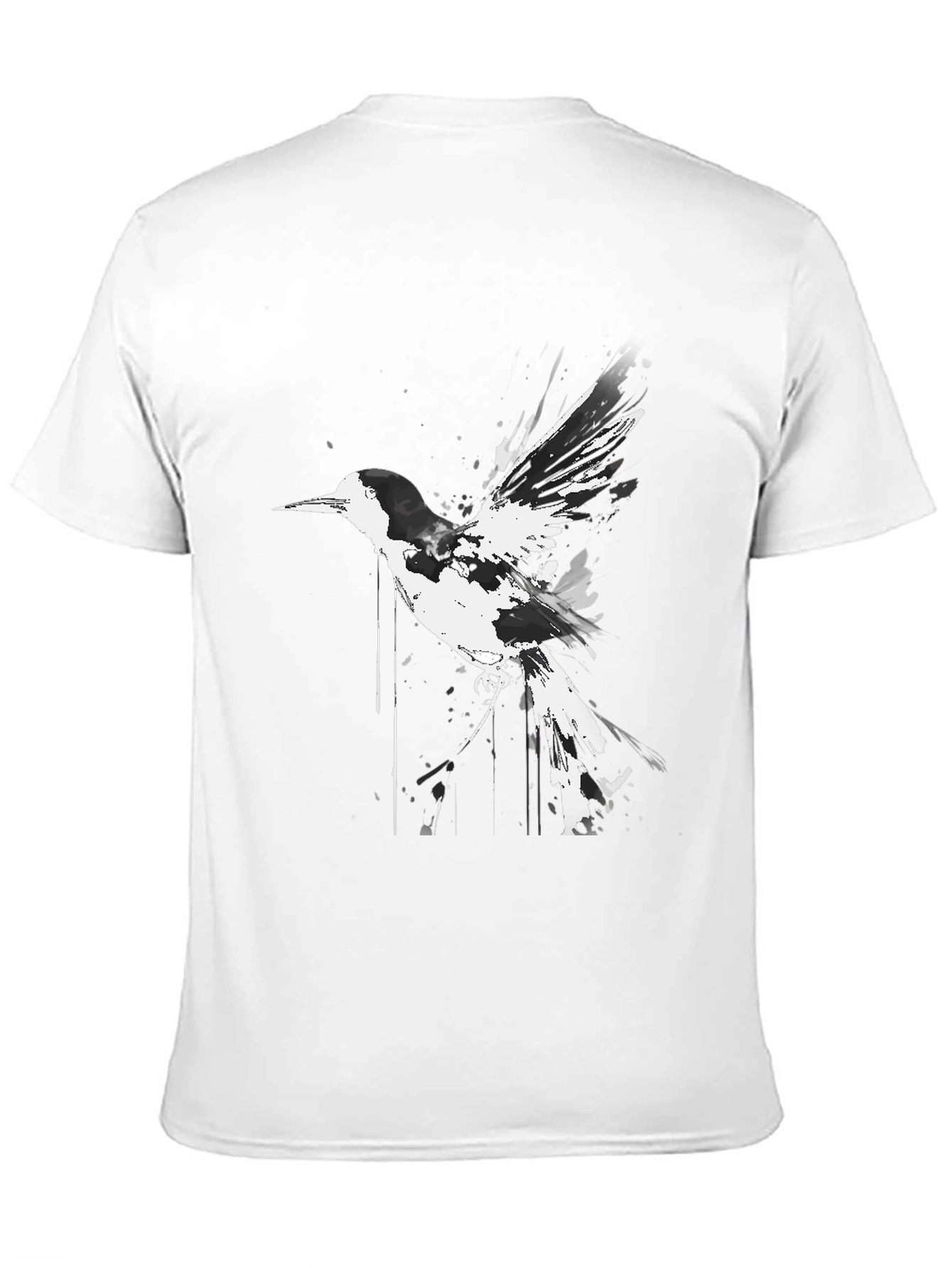 Bird Graphic T-Shirt - Black Cotton Tee