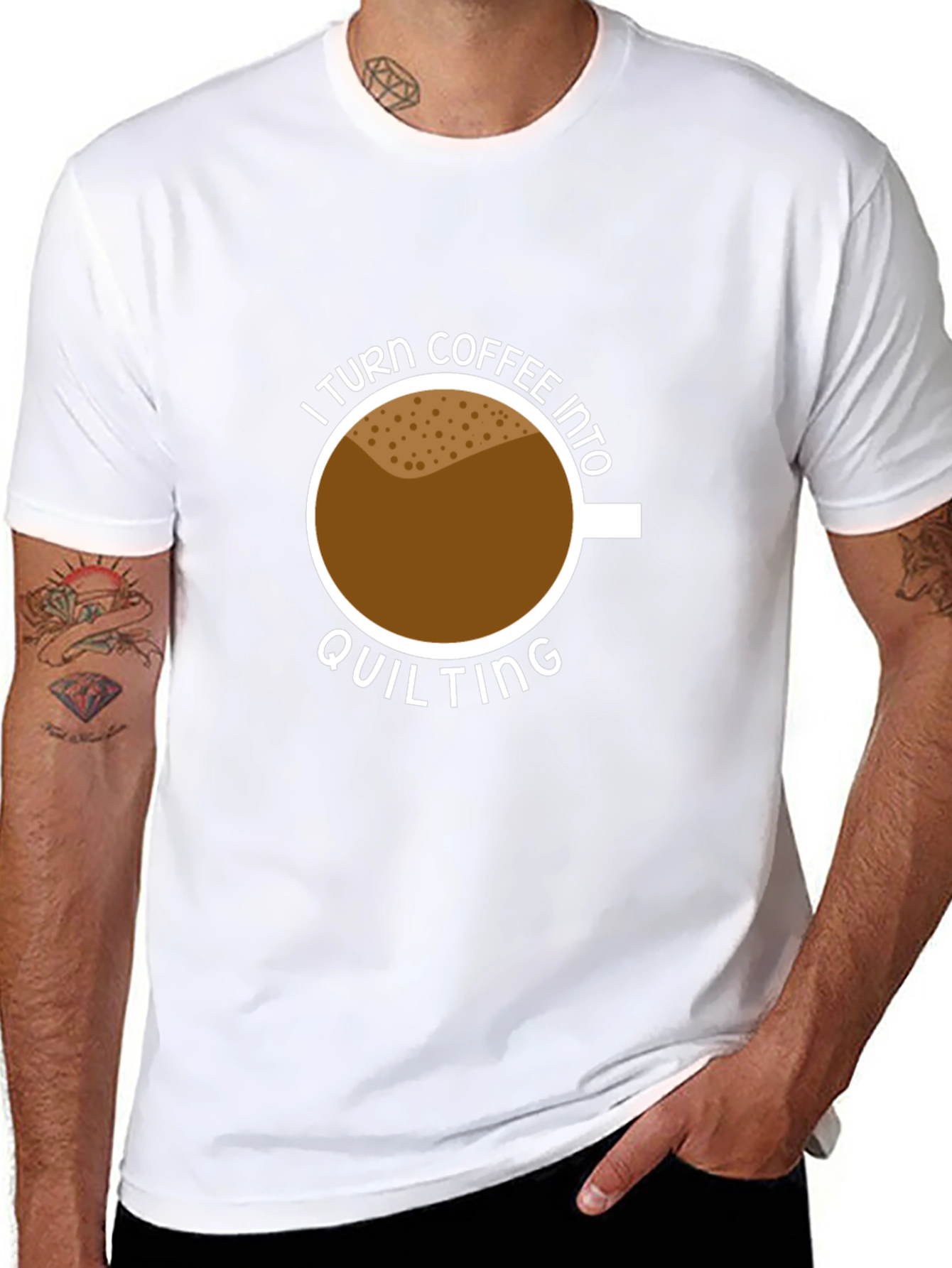 Coffee Into Quilting Graphic Tee