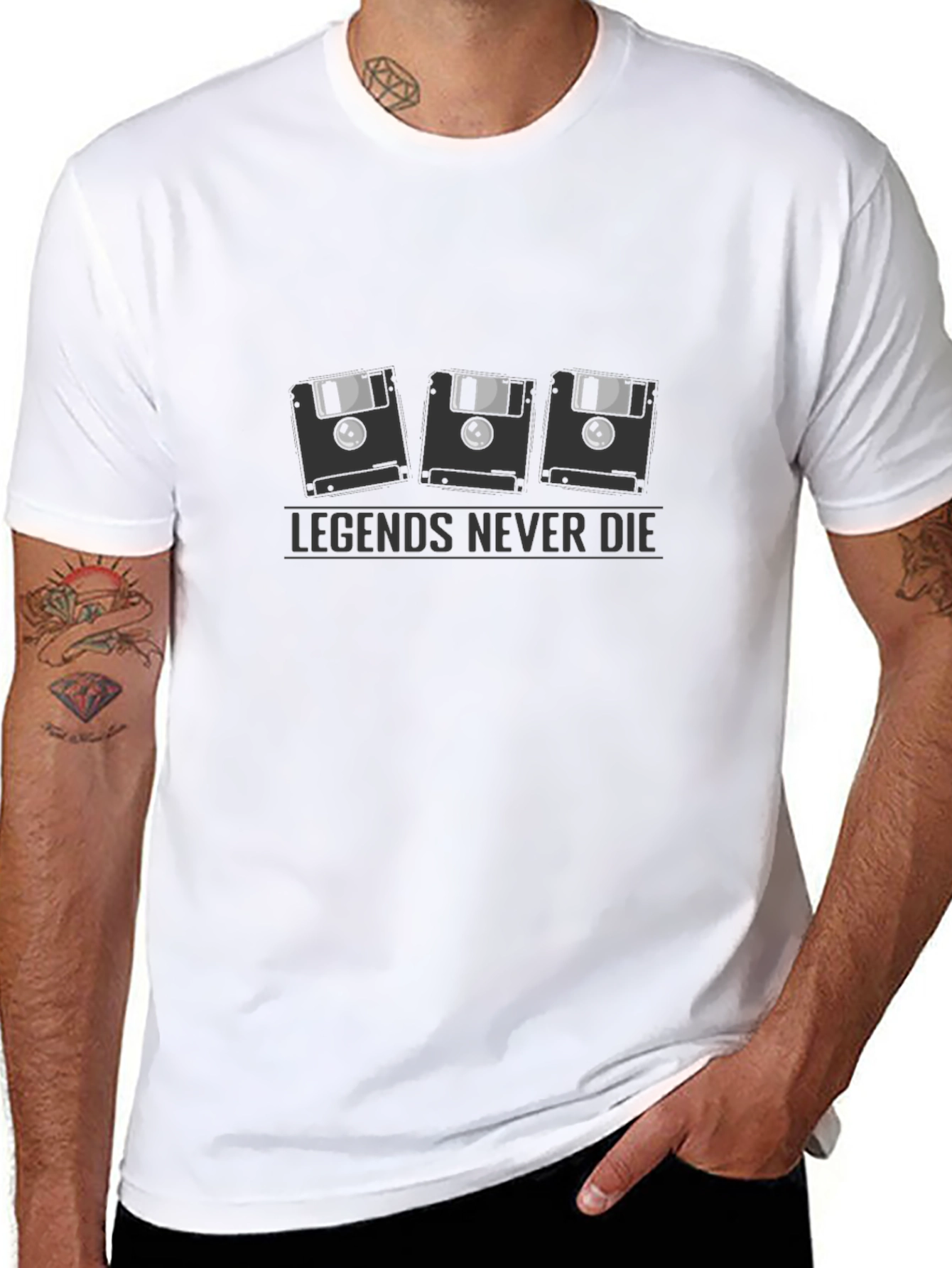 Legends Never Die Floppy Disk T-Shirt