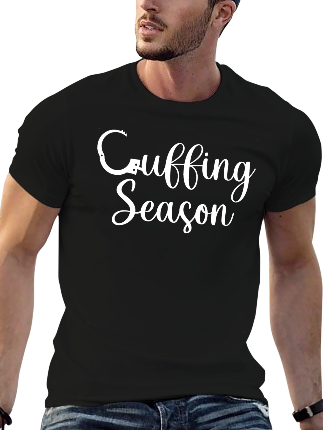 Cuffing Season Graphic Tee - Black