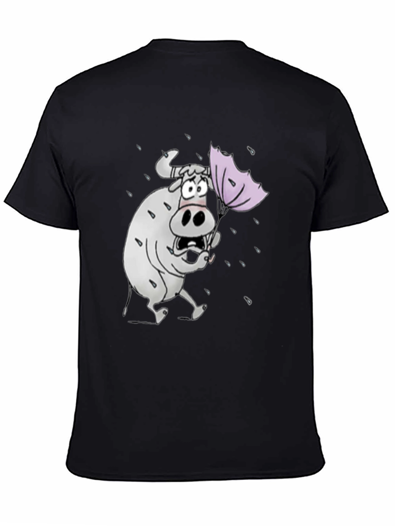 Funny Cartoon Cow T-Shirt - Weather Graphic Tee
