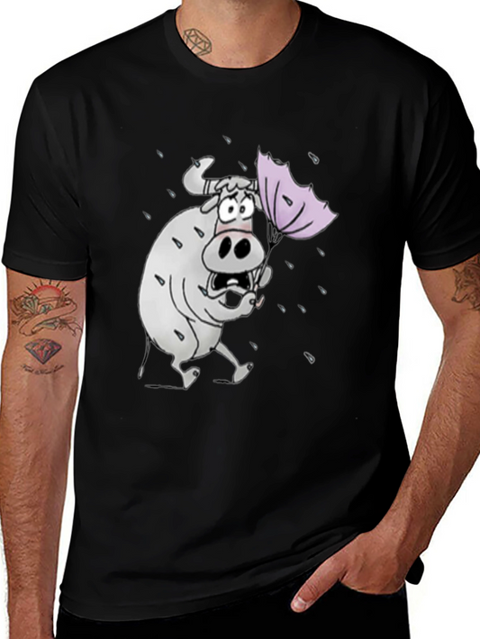 Funny Cartoon Cow T-Shirt - Weather Graphic Tee