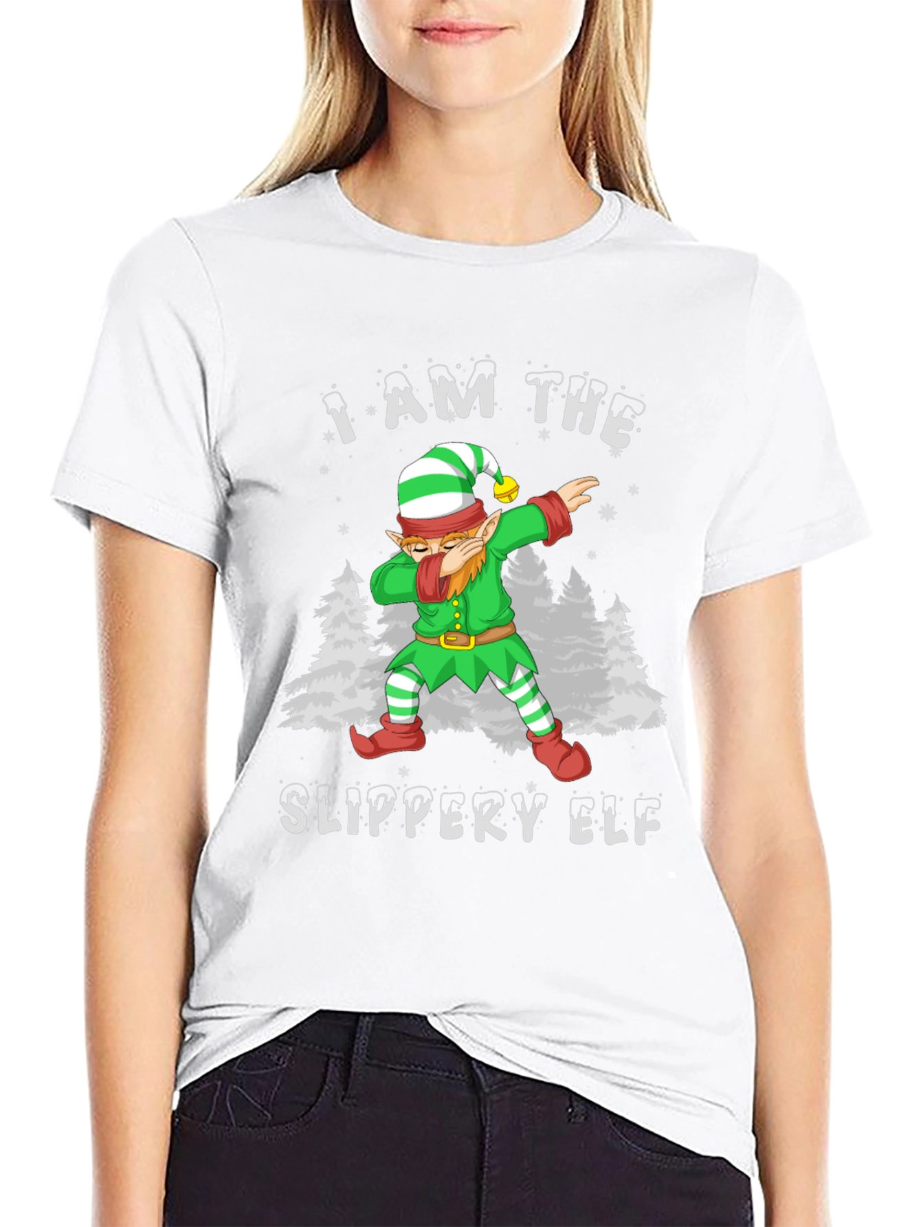 Slippery Elf Christmas Dabbing T-Shirt