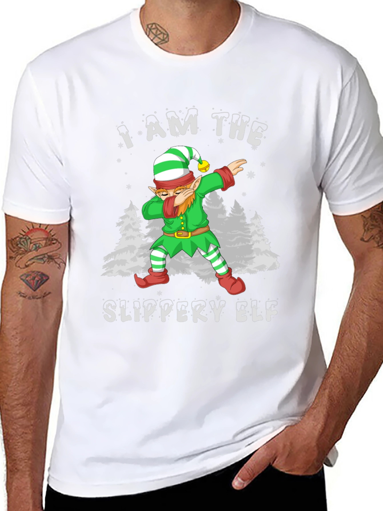 Slippery Elf Christmas Dabbing T-Shirt