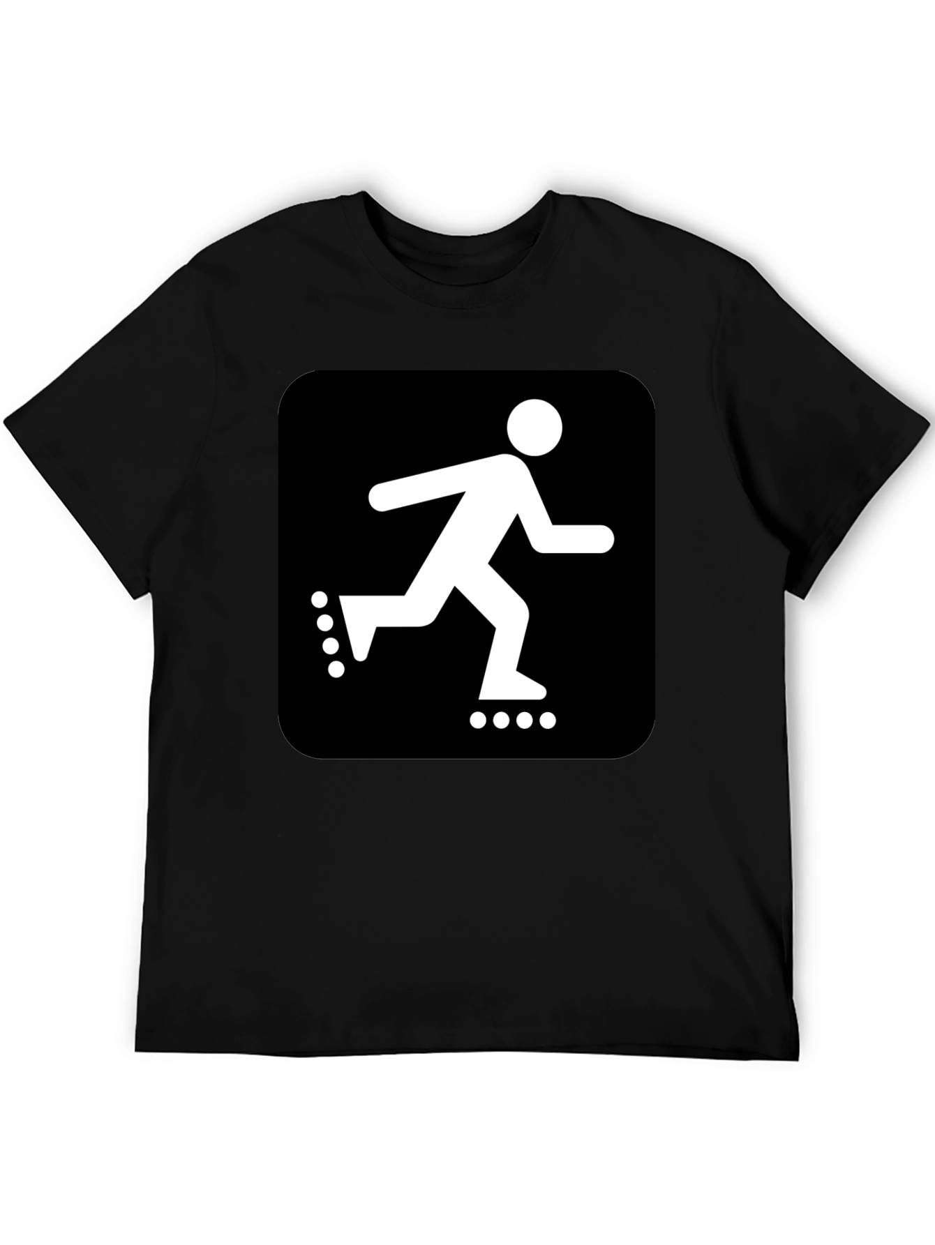 Roller Skater Graphic Black T-Shirt