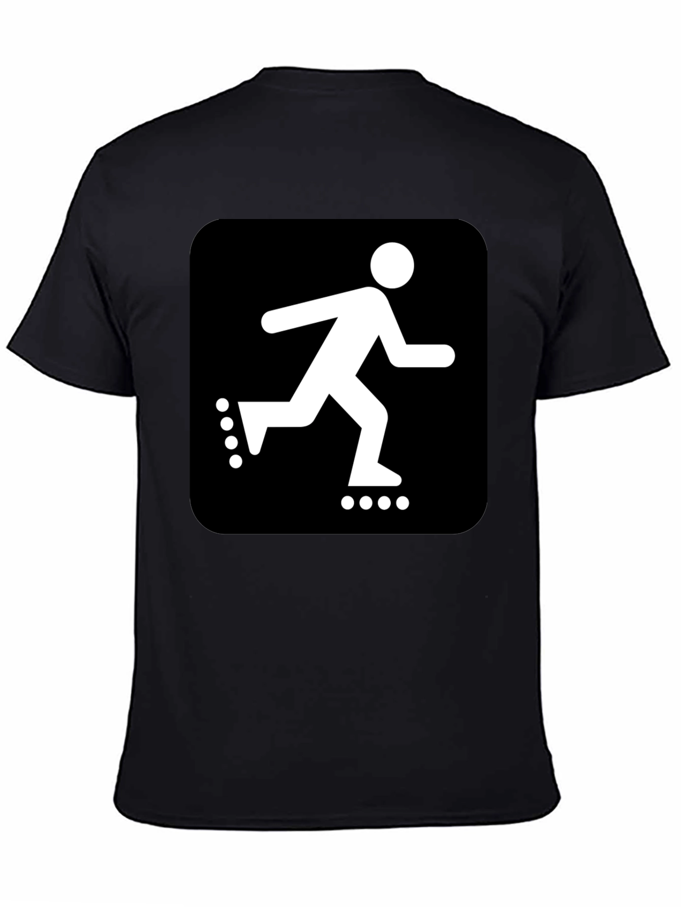 Roller Skater Graphic Black T-Shirt