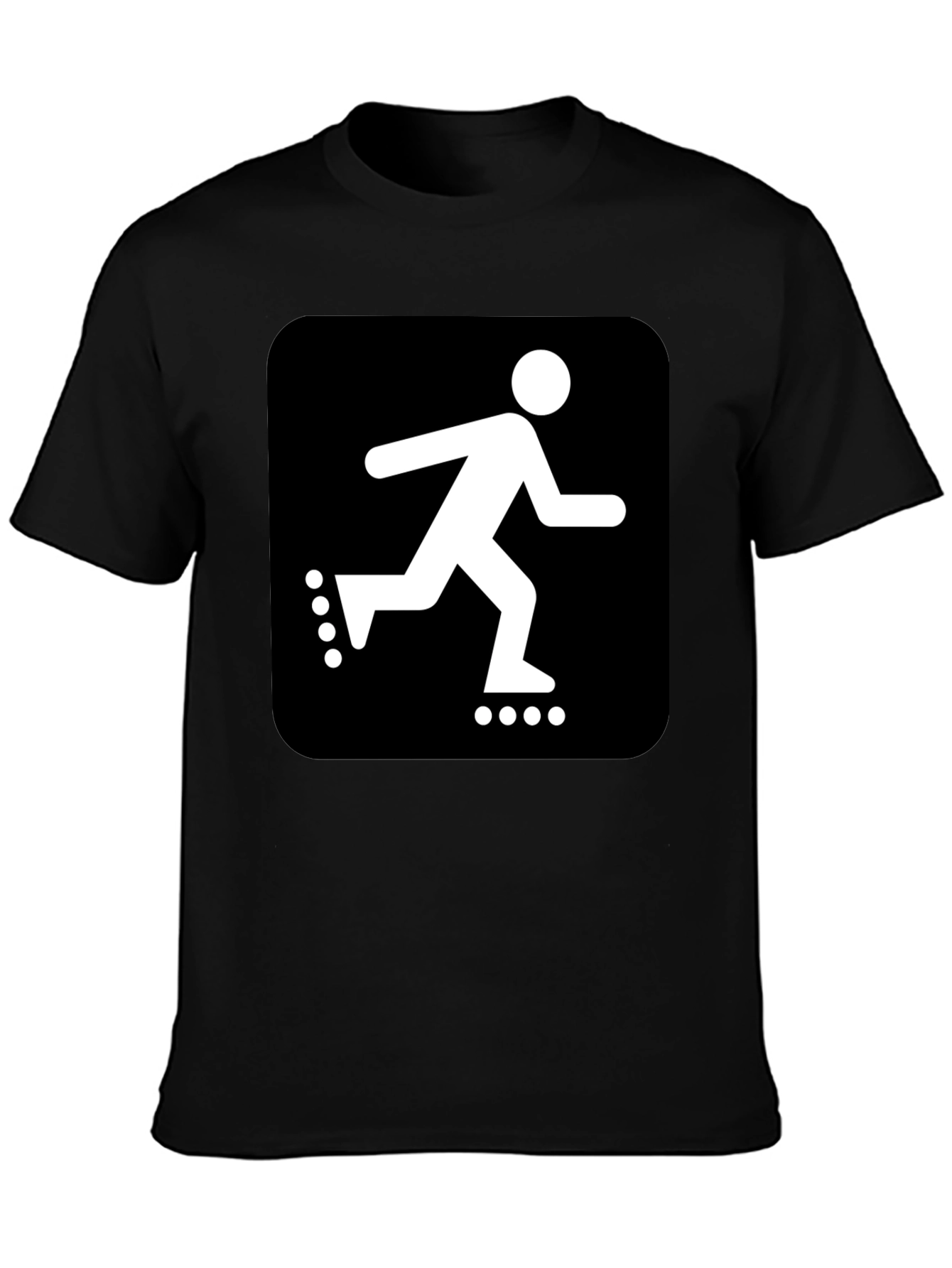 Roller Skater Graphic Black T-Shirt
