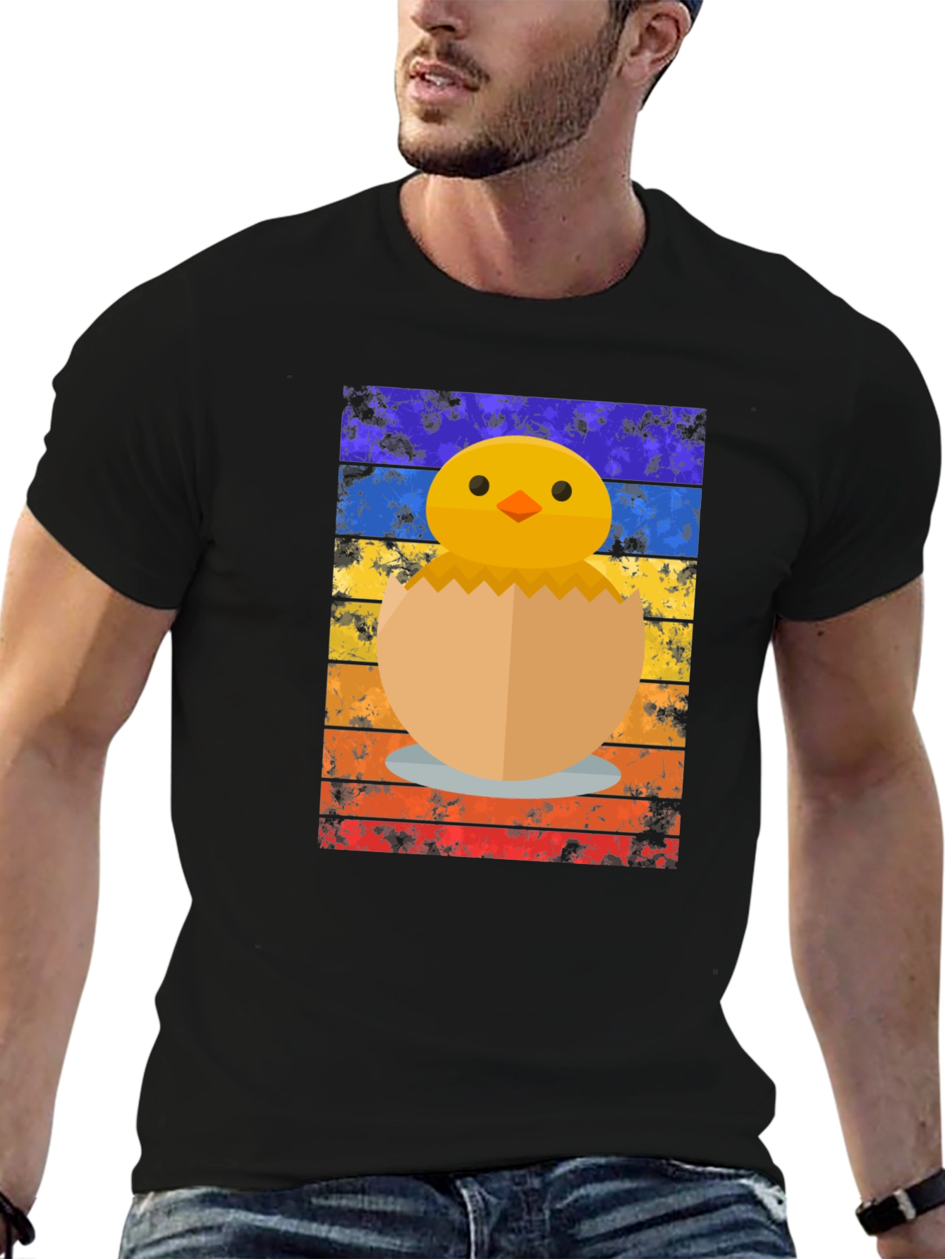 Retro Chick in Egg T-Shirt