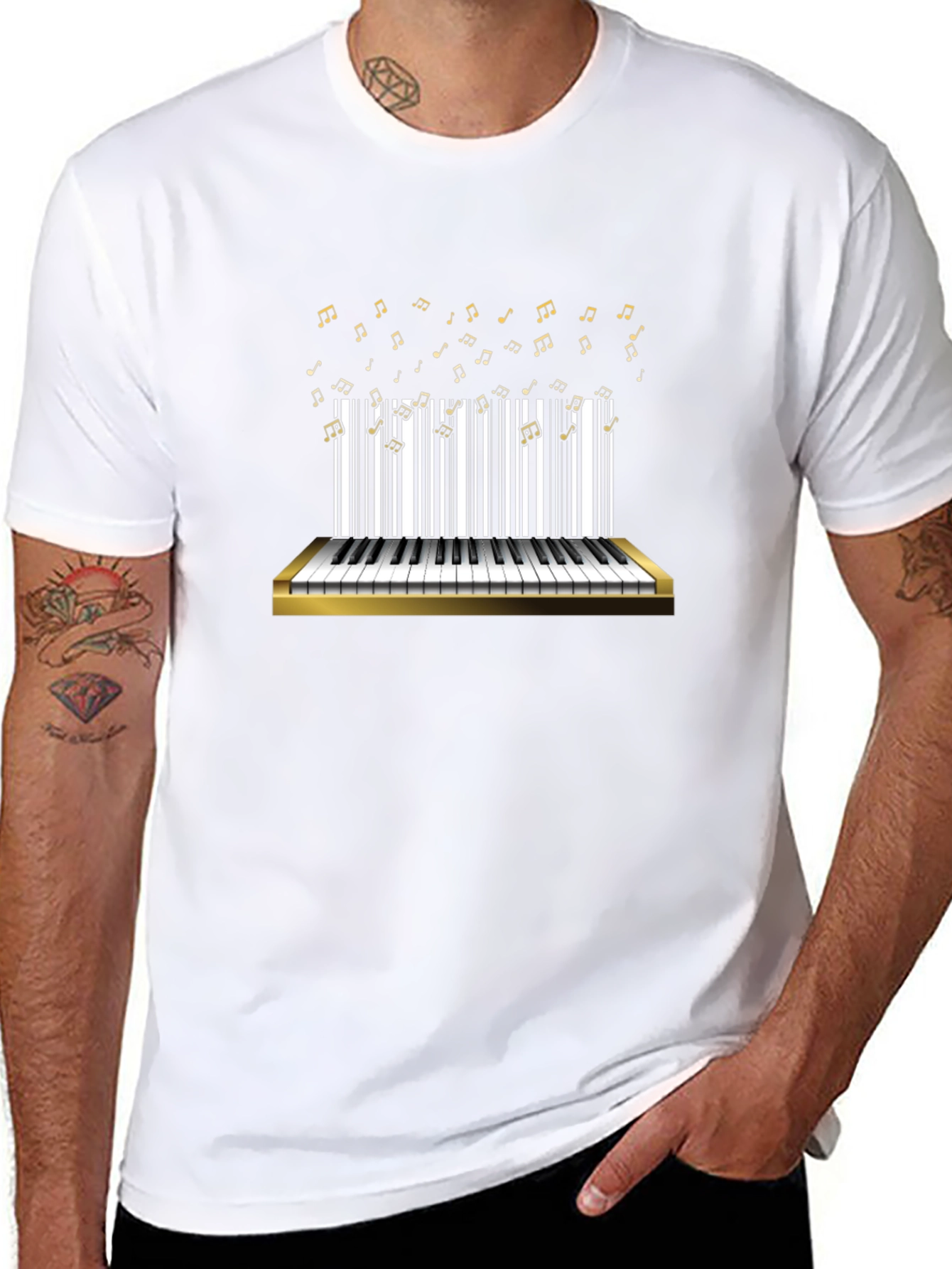 Musical Notes Piano T-Shirt