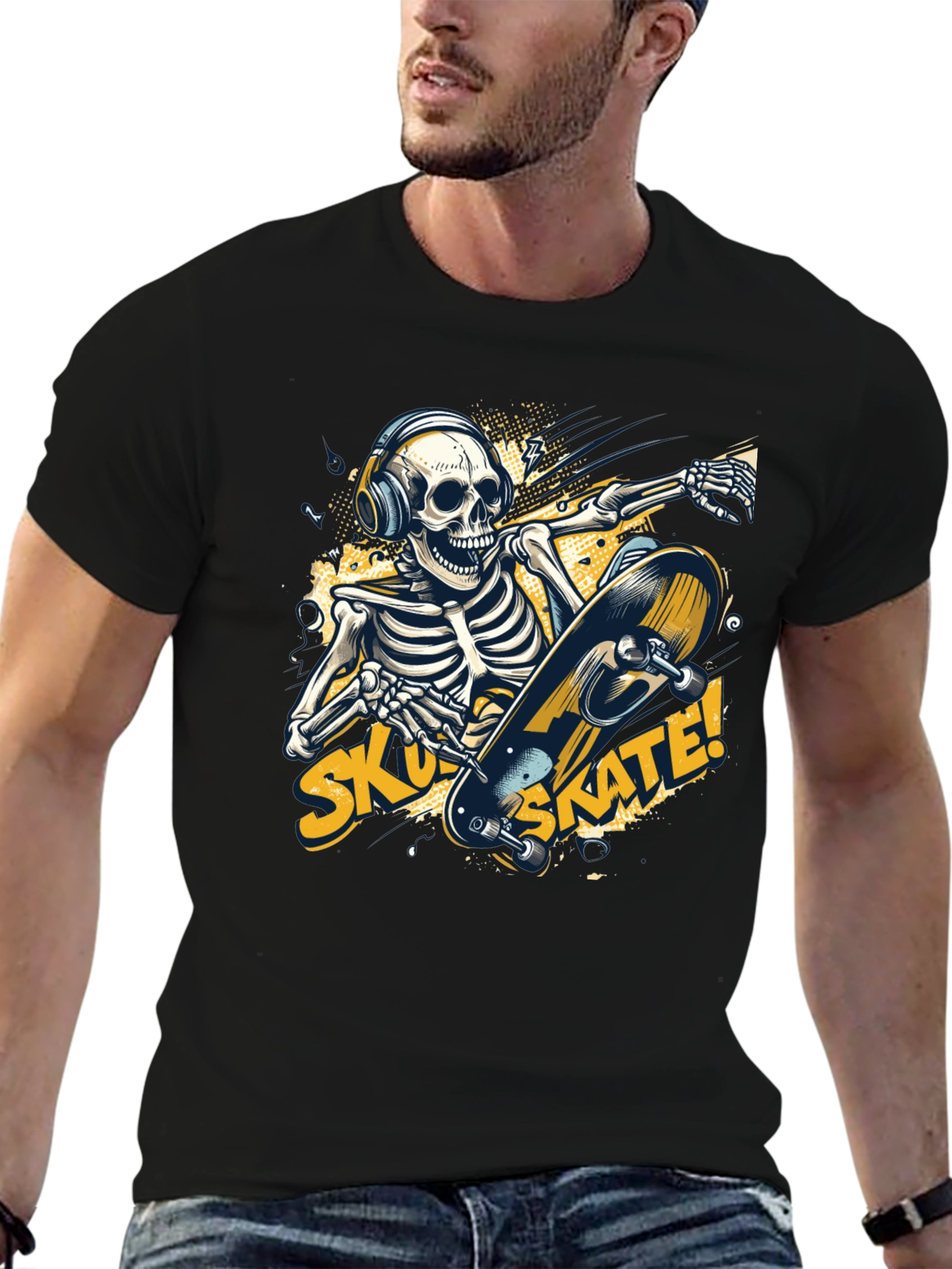 Skull Skateboard T-Shirt