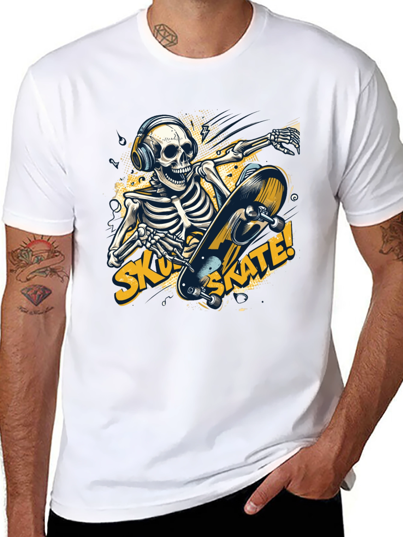 Skull Skateboard T-Shirt