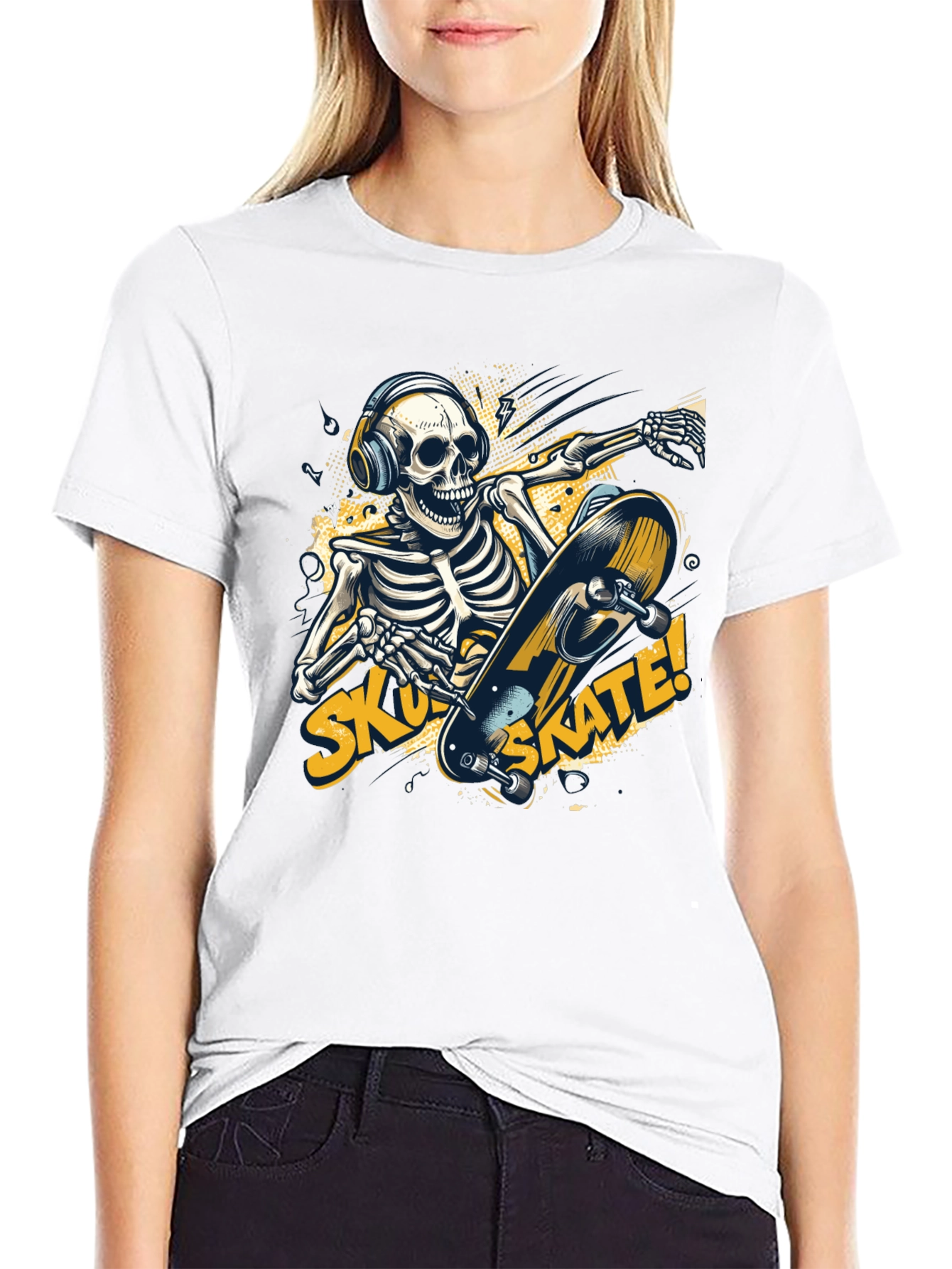 Skull Skateboard T-Shirt