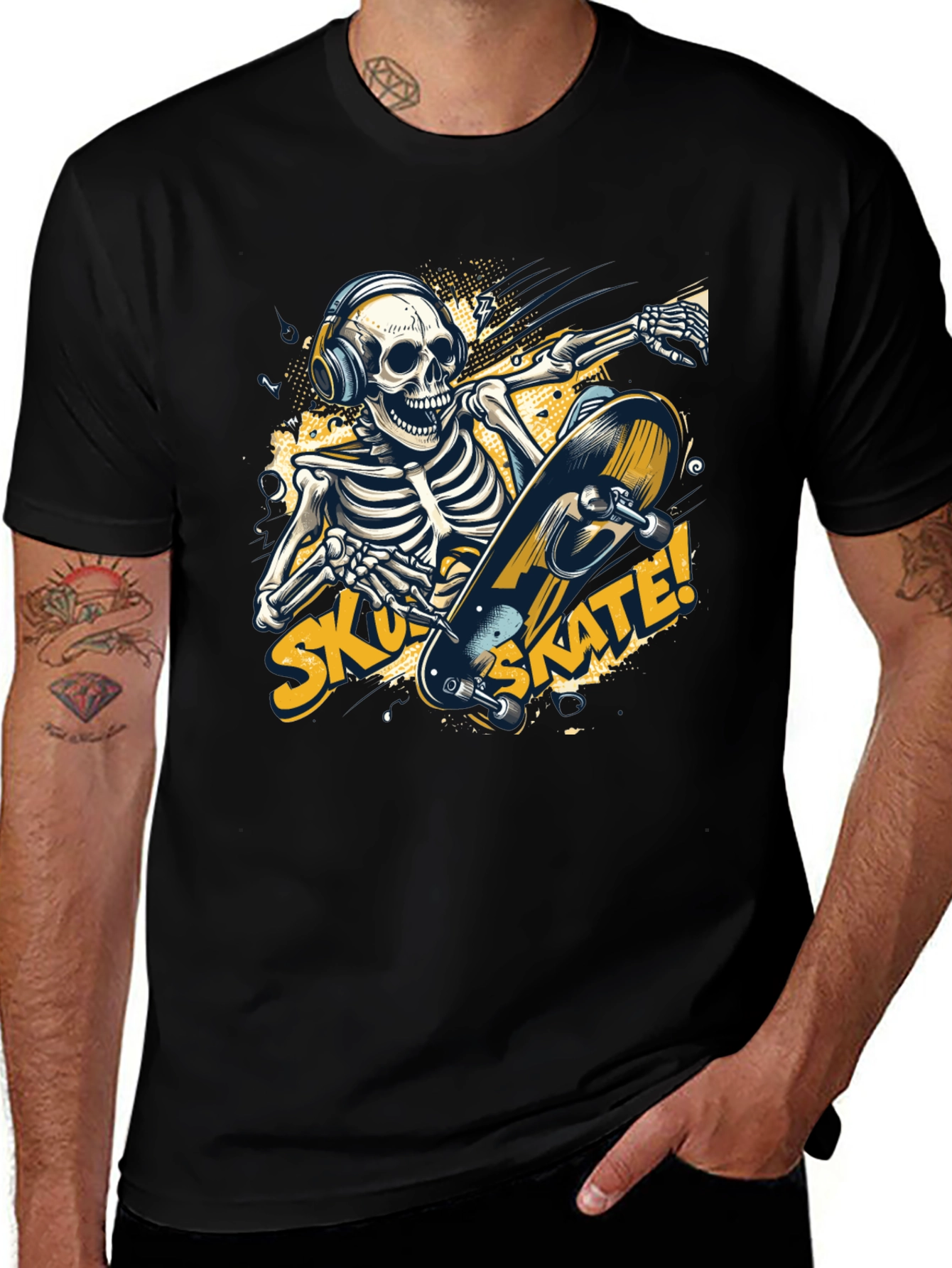 Skull Skateboard T-Shirt