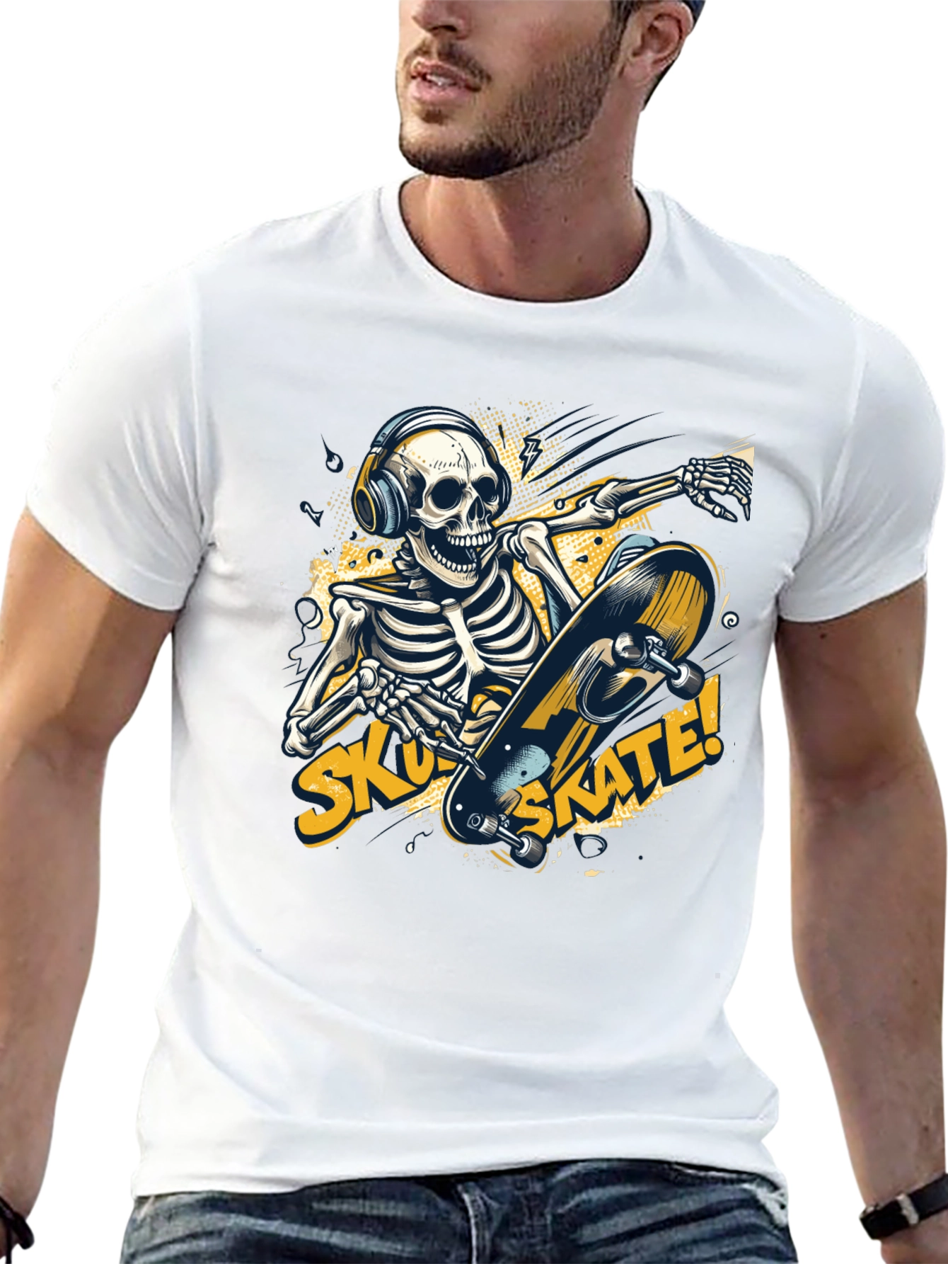 Skull Skateboard T-Shirt