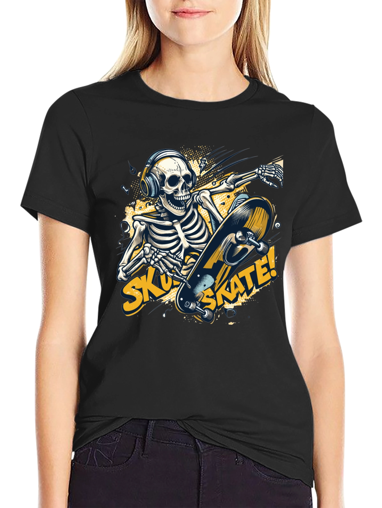 Skull Skateboard T-Shirt