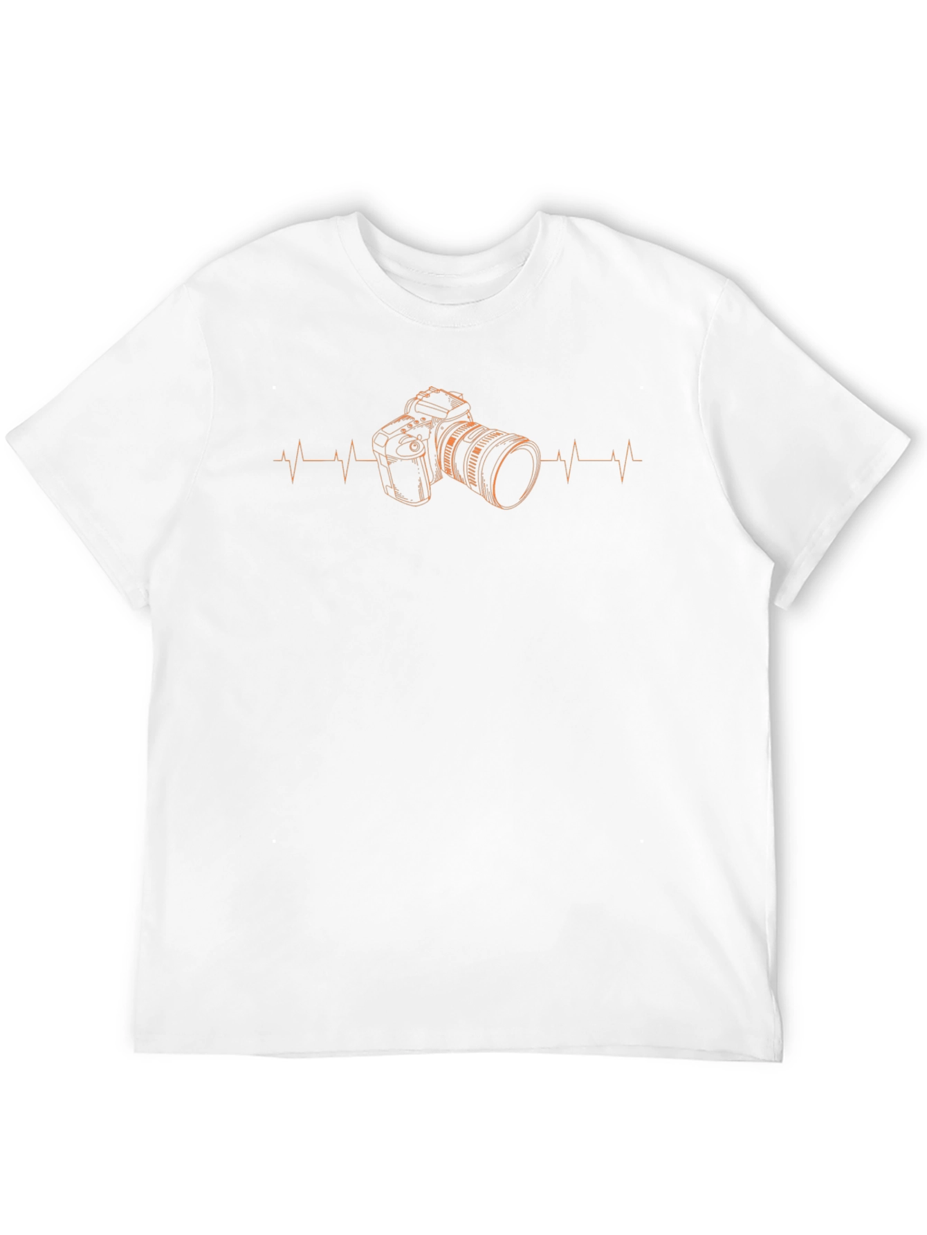 Camera Heartbeat Graphic Tee - Black Cotton