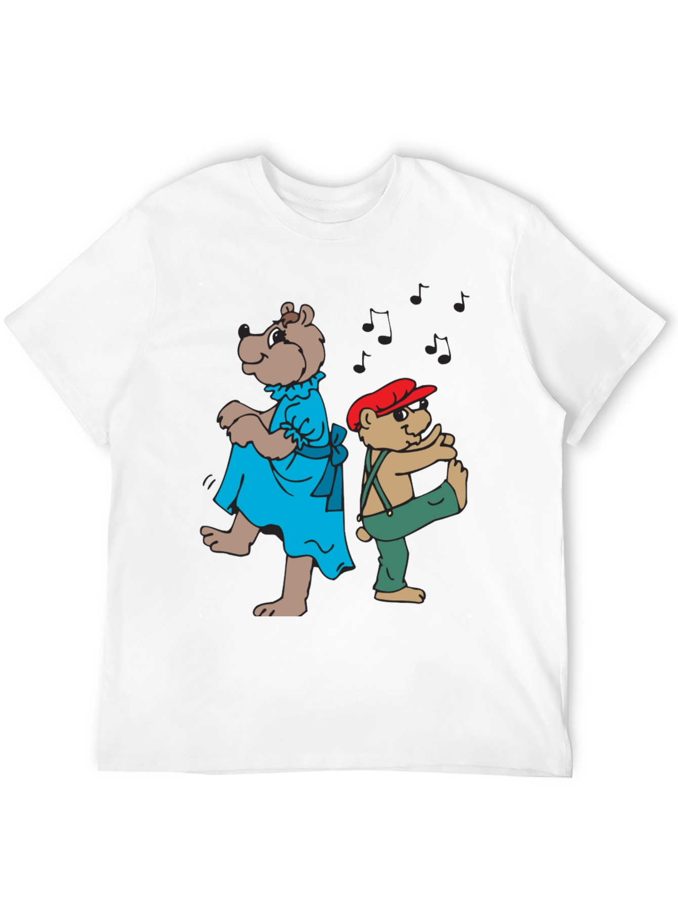 Dancing Bears Black Graphic T-Shirt