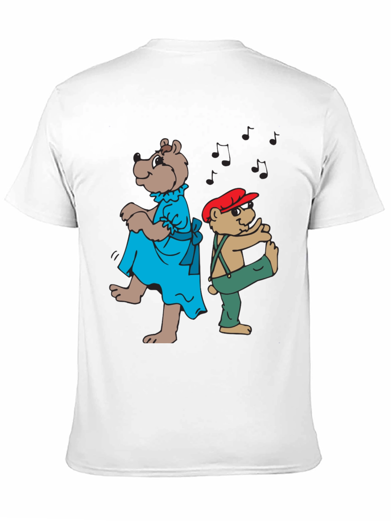 Dancing Bears Black Graphic T-Shirt