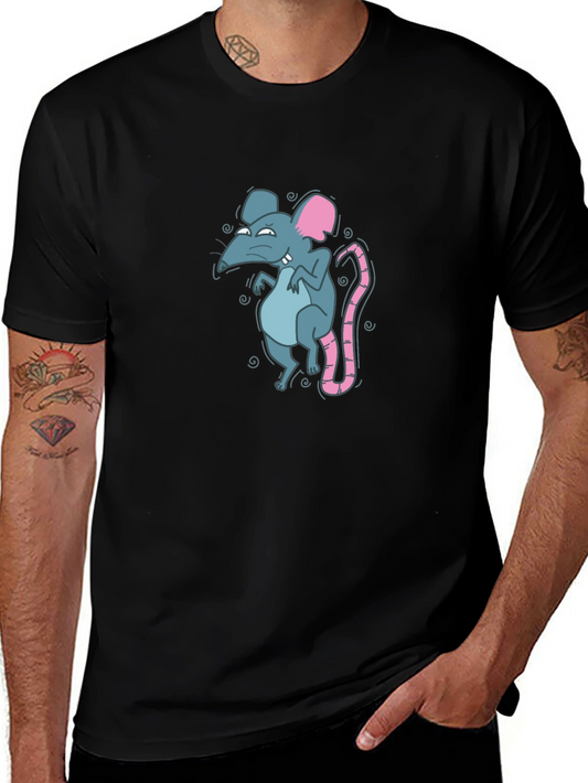 Rat Graphic Black T-Shirt for Men