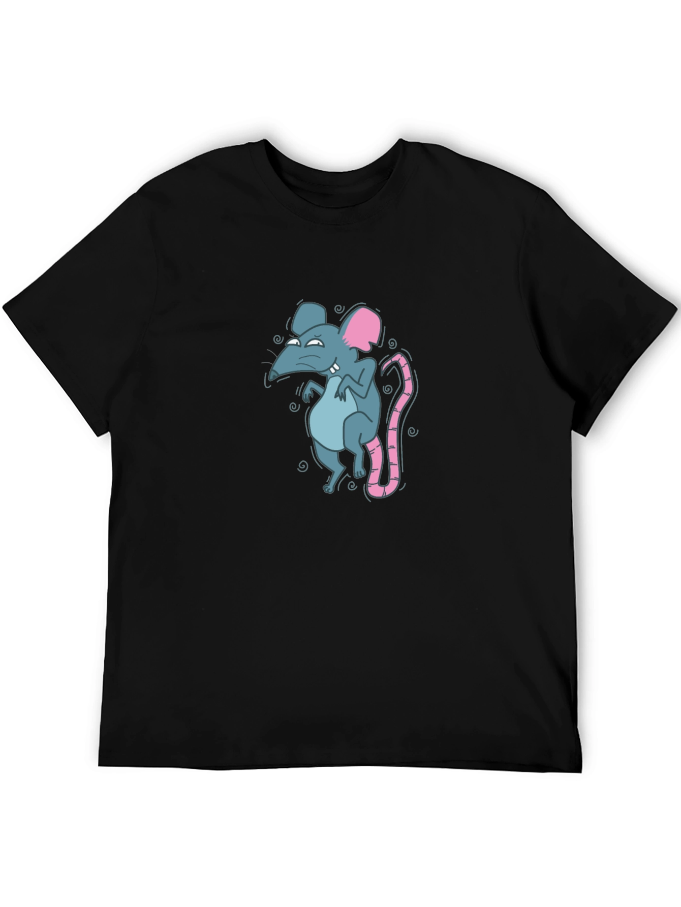 Rat Graphic Black T-Shirt for Men