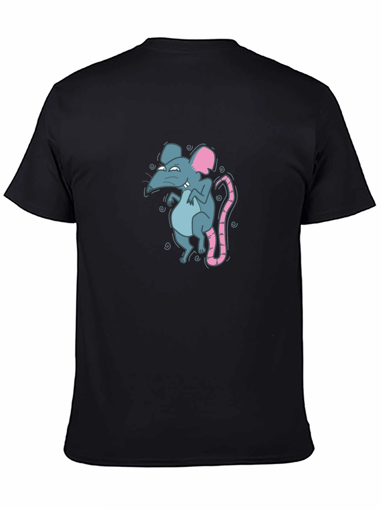 Rat Graphic Black T-Shirt for Men