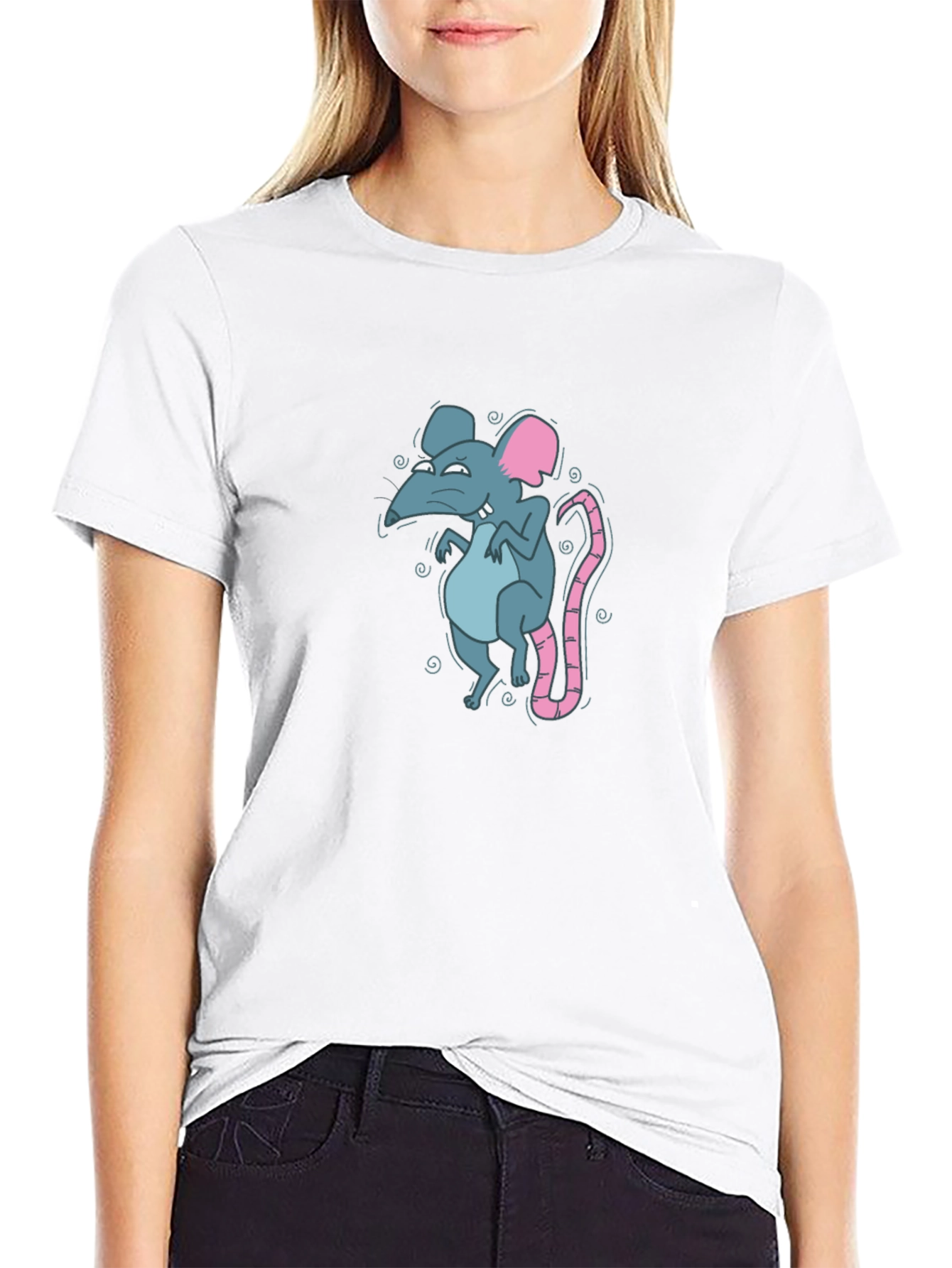 Rat Graphic Black T-Shirt for Men