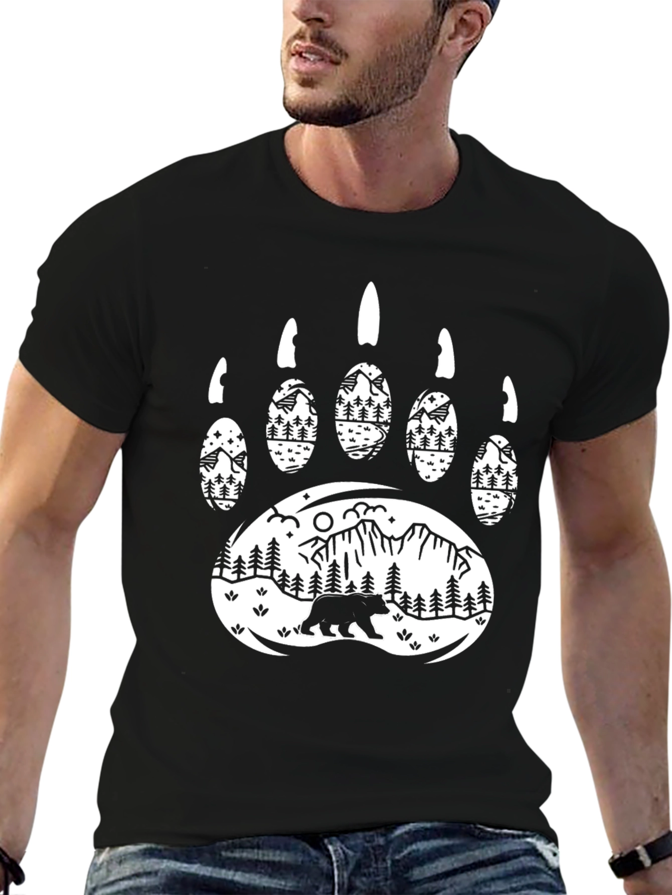 Bear Paw Mountain Scene Graphic Tee