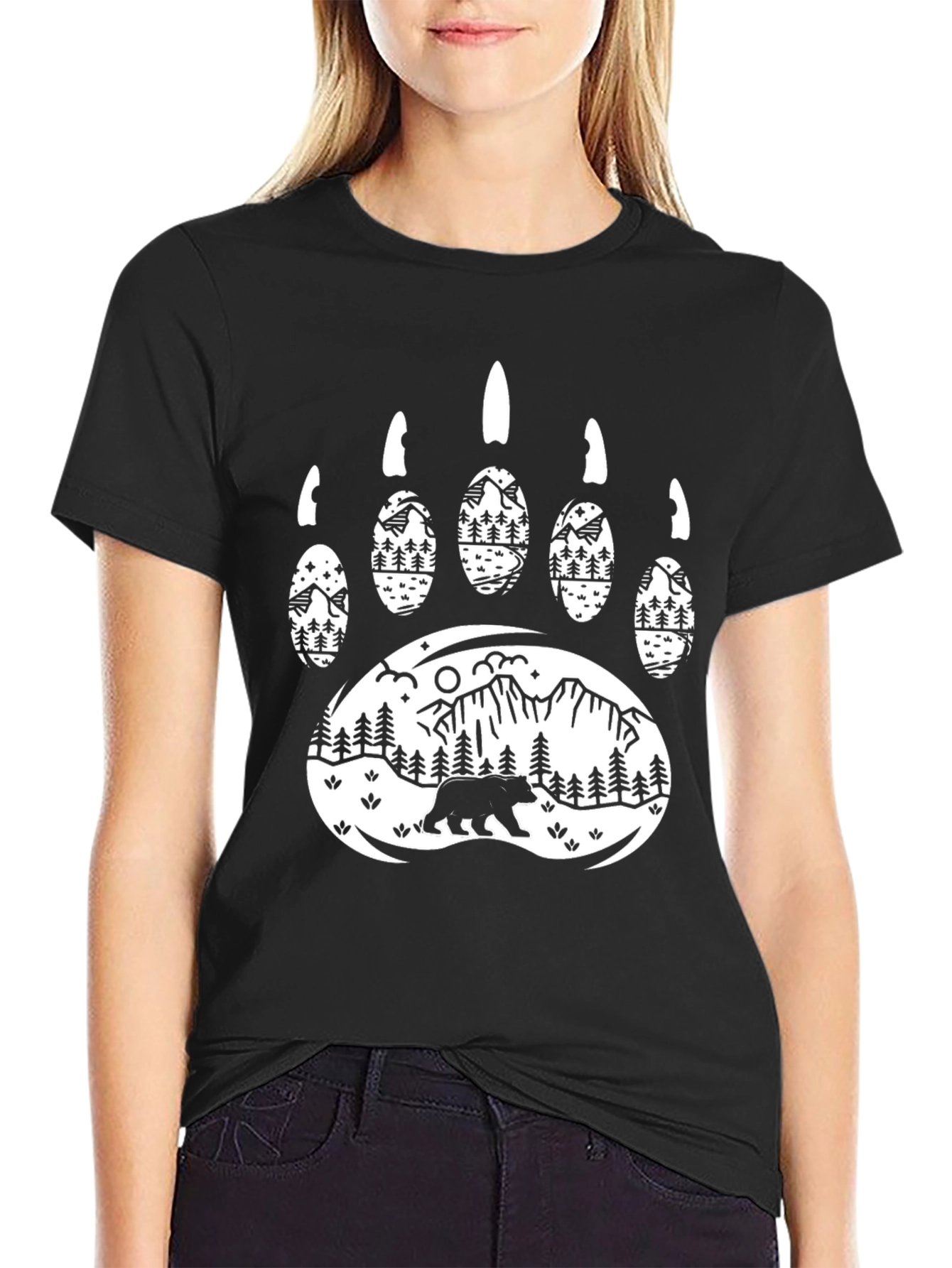 Bear Paw Mountain Scene Graphic Tee