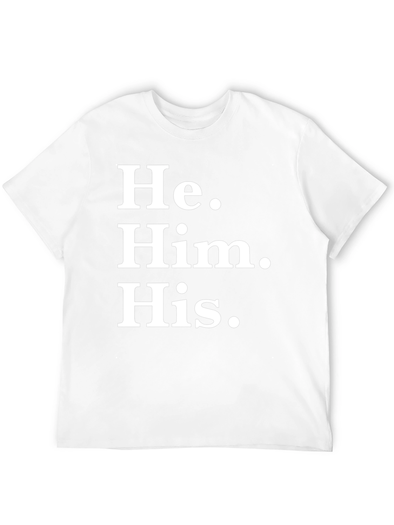 He Him His Pronoun T-Shirt - Black Cotton Tee