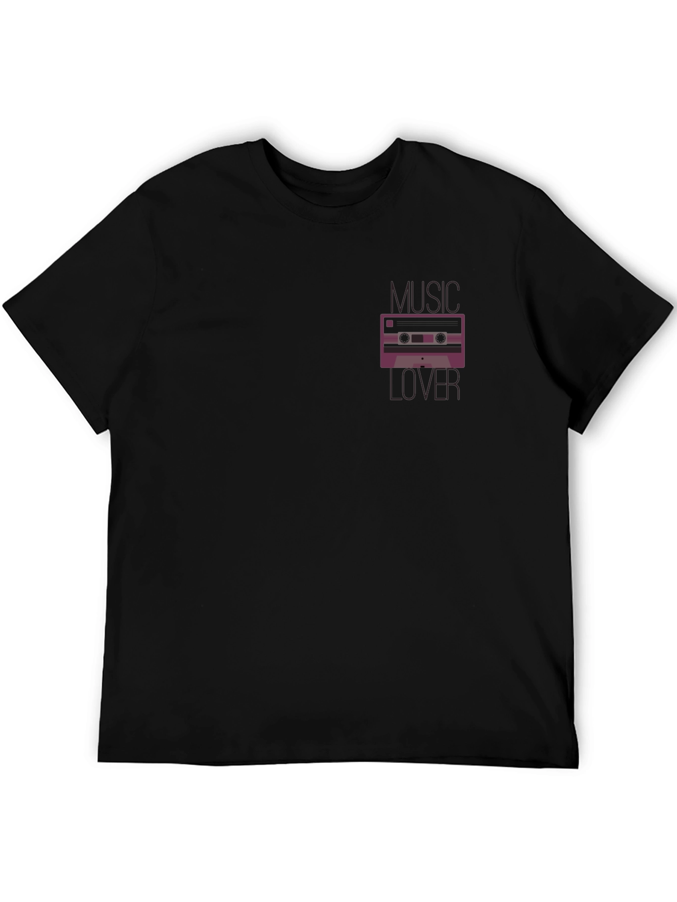 Music Lover Cassette Graphic Tee - Black