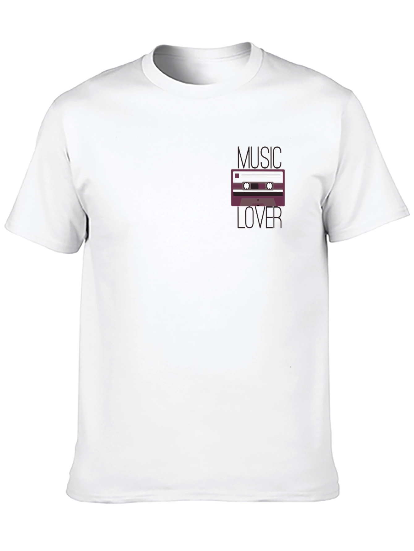 Music Lover Cassette Graphic Tee - Black