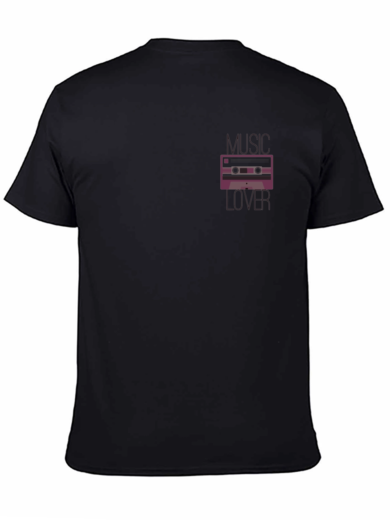 Music Lover Cassette Graphic Tee - Black