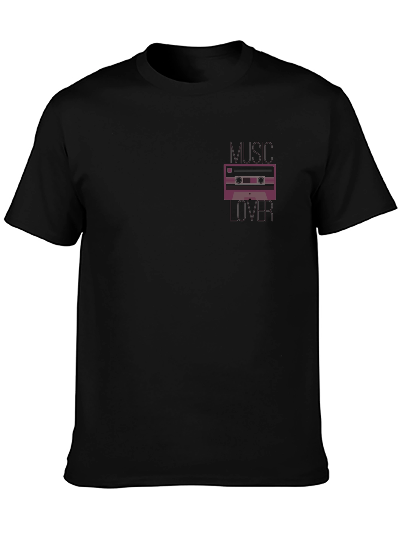 Music Lover Cassette Graphic Tee - Black