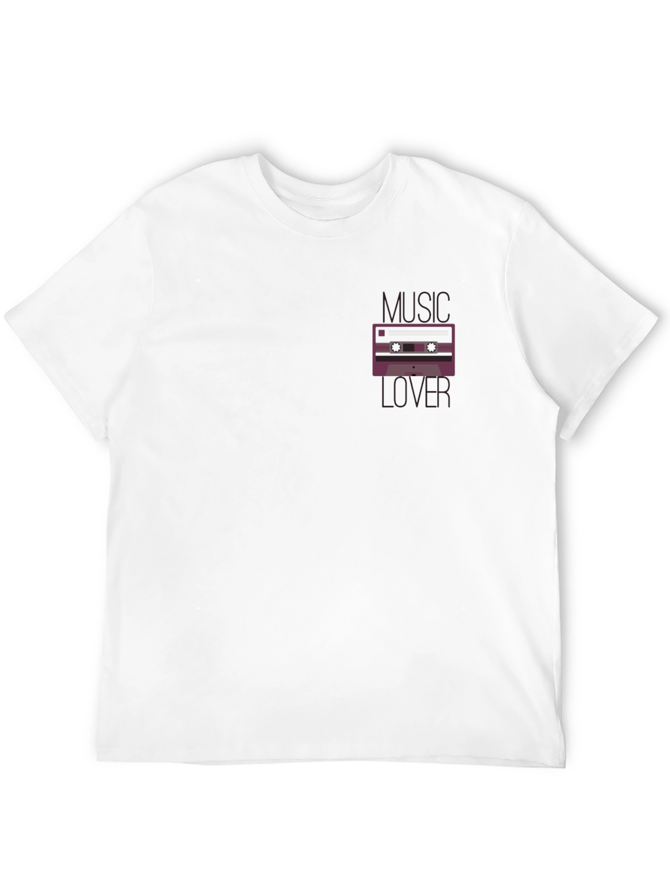 Music Lover Cassette Graphic Tee - Black